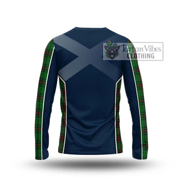 Kinnear Tartan Long Sleeve T-Shirt with Family Crest and Lion Rampant Vibes Sport Style