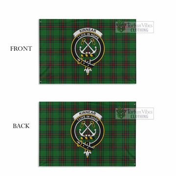 Tartan Vibes Clothing Kinnear Tartan House Flag with Family Crest