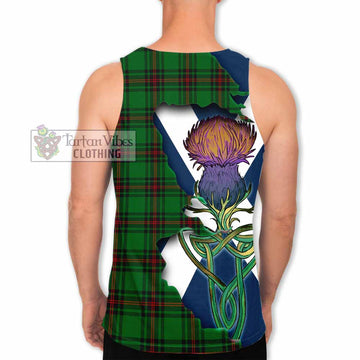 Kinnear Tartan Family Crest Men's Tank Top Scottish Thistle Celtic Inspired