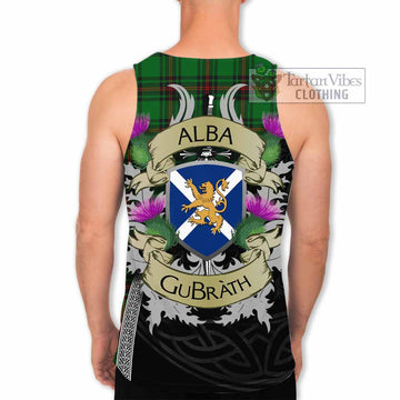 Kinnear Tartan Family Crest Men's Tank Top Lion Rampant Royal Thistle Shield Celtic Inspired