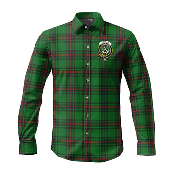 Kinnear Tartan Long Sleeve Button Up Shirt with Family Crest