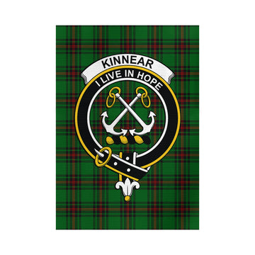 Kinnear Tartan Garden Flag with Family Crest