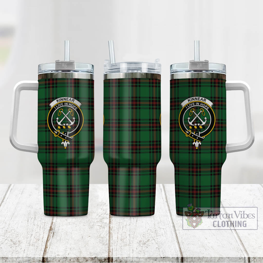 Tartan Vibes Clothing Kinnear Tartan and Family Crest Tumbler with Handle