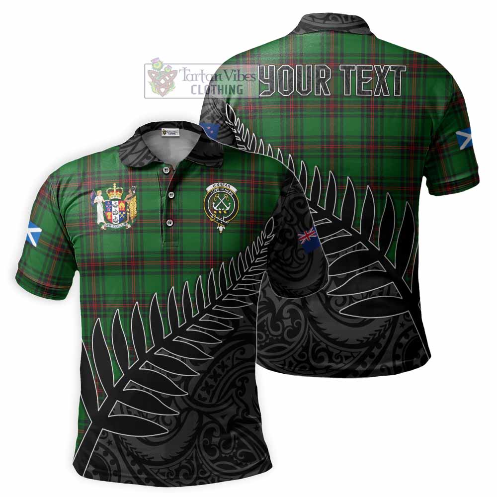 Kinnear Crest Tartan Polo Shirt with New Zealand Silver Fern Half Style