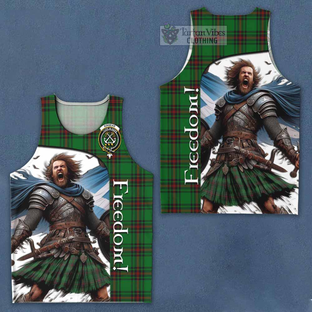 Tartan Vibes Clothing Kinnear Crest Tartan Men's Tank Top Inspired by the Freedom of Scottish Warrior