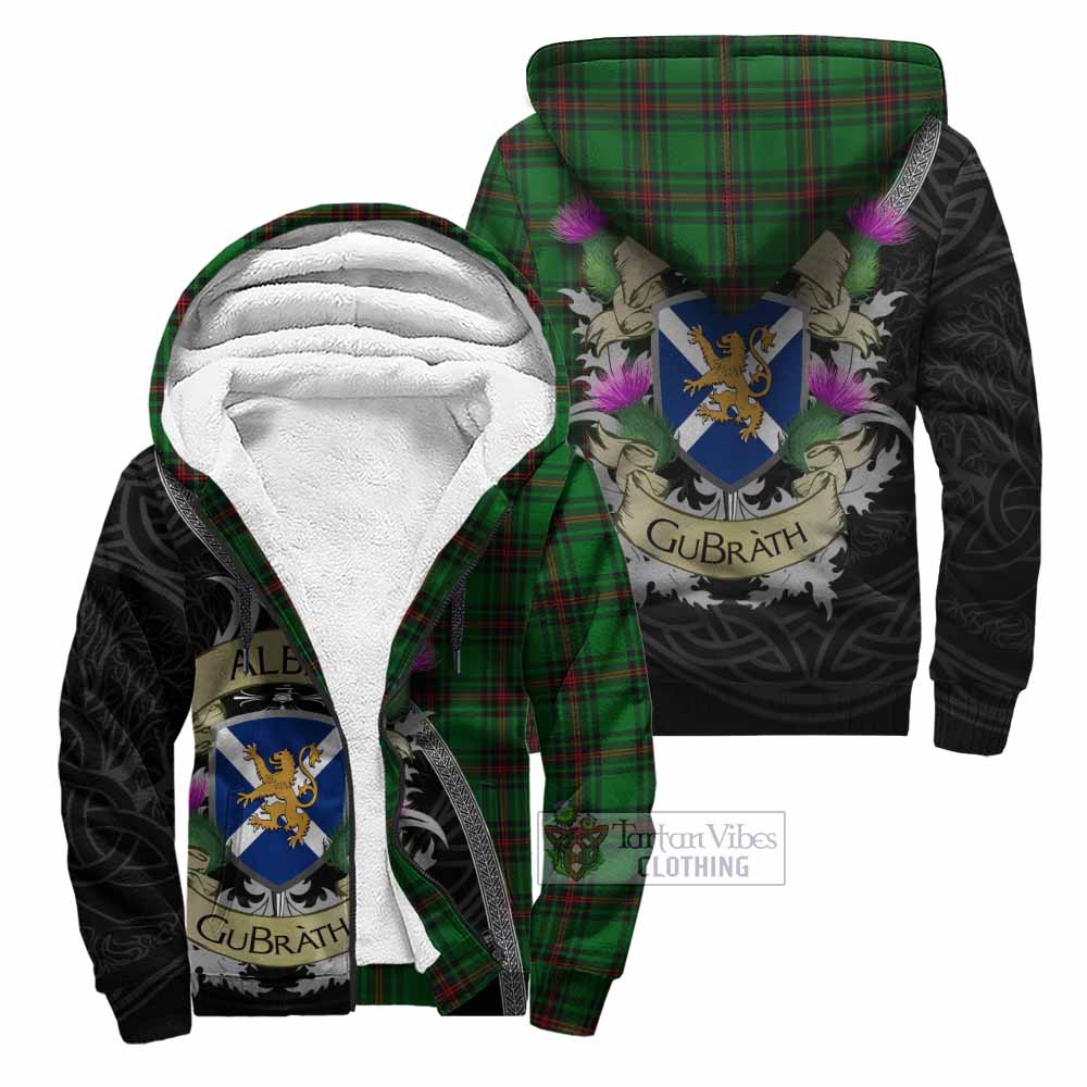Tartan Vibes Clothing Kinnear Tartan Family Crest Sherpa Hoodie Lion Rampant Royal Thistle Shield Celtic Inspired