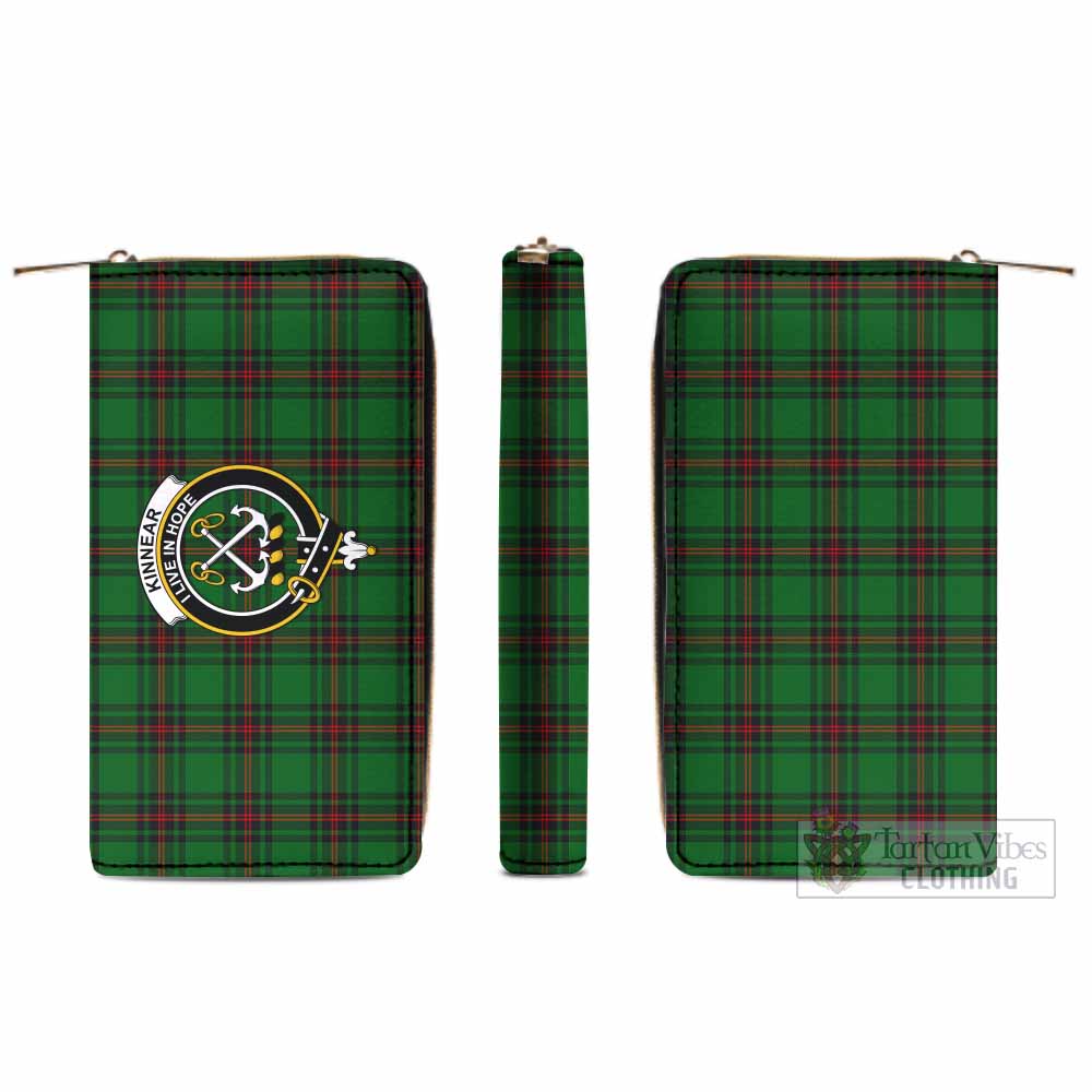 Tartan Vibes Clothing Kinnear Tartan Women's Leather Wallet with Family Crest