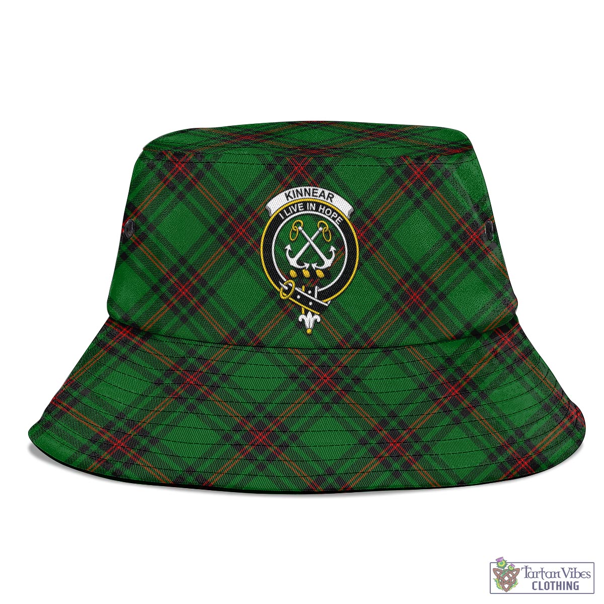 Kinnear Tartan Bucket Hat with Family Crest - Tartan Vibes Clothing