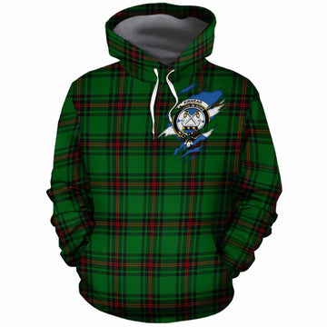 Kinnear Clan Crest In Me Tartan Cotton Hoodie Scotland Flag Style