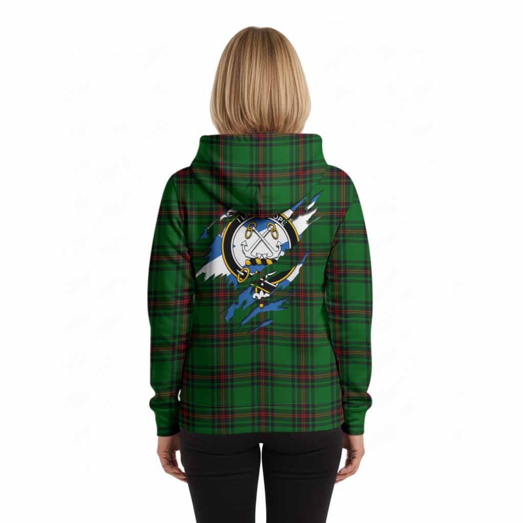 Kinnear Clan Crest In Me Tartan Hoodie Scotland Flag Style