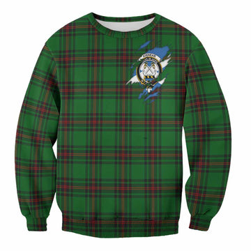 Kinnear Clan Crest In Me Tartan Sweatshirt Scotland Flag Style