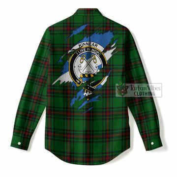 Kinnear Clan Crest In Me Tartan Women Casual Shirt Scotland Flag Style