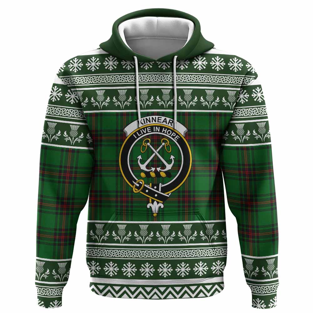 Kinnear Clan Tartan Christmas Hoodie with Family Crest - Tartan Vibes Clothing