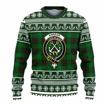 Kinnear Clan Tartan Christmas Ugly Sweater with Family Crest