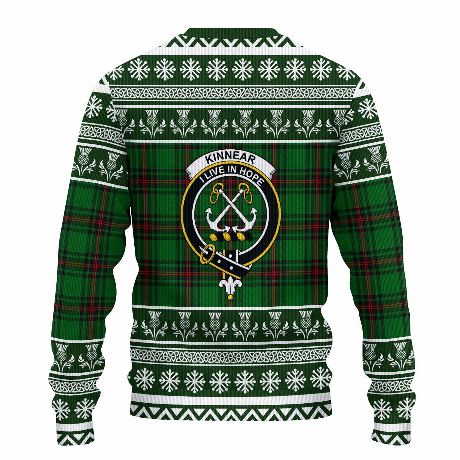 Kinnear Clan Tartan Christmas Ugly Sweater with Family Crest - Tartan Vibes Clothing