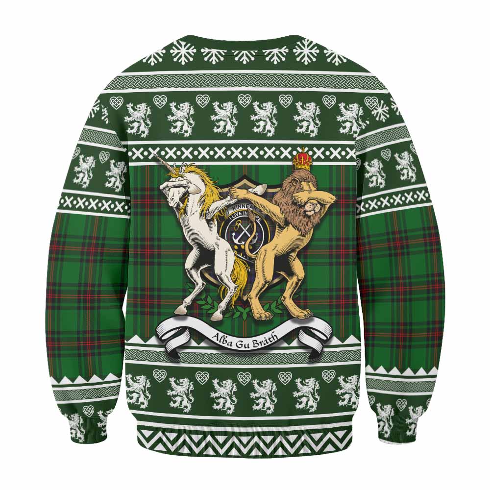 Kinnear Clan Tartan Crest Christmas Sweatshirt Coat of Arms Funny Style - Tartan Vibes Clothing