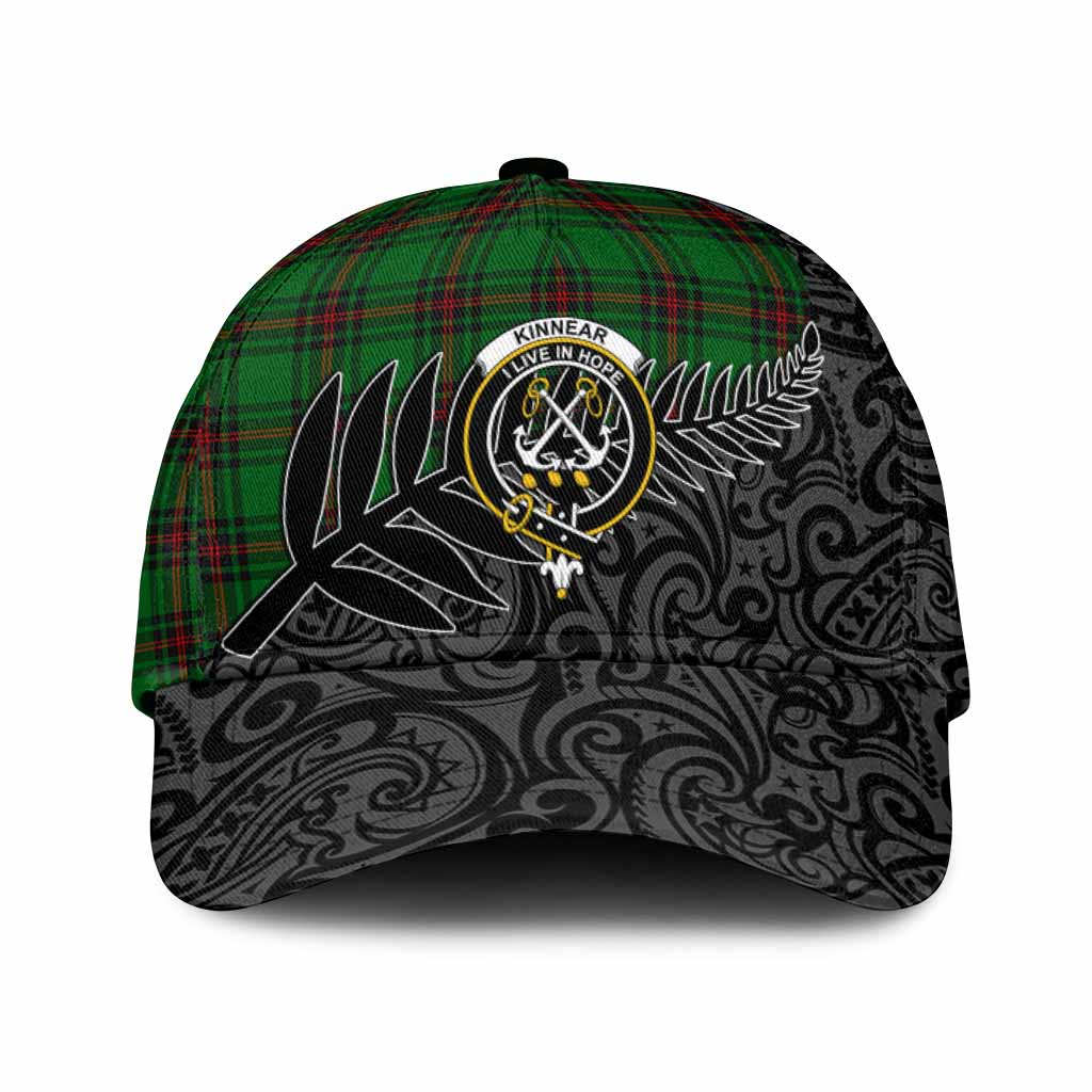 Kinnear Crest Tartan Classic Cap with New Zealand Silver Fern Half Style