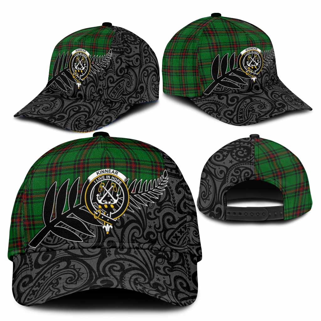 Kinnear Crest Tartan Classic Cap with New Zealand Silver Fern Half Style