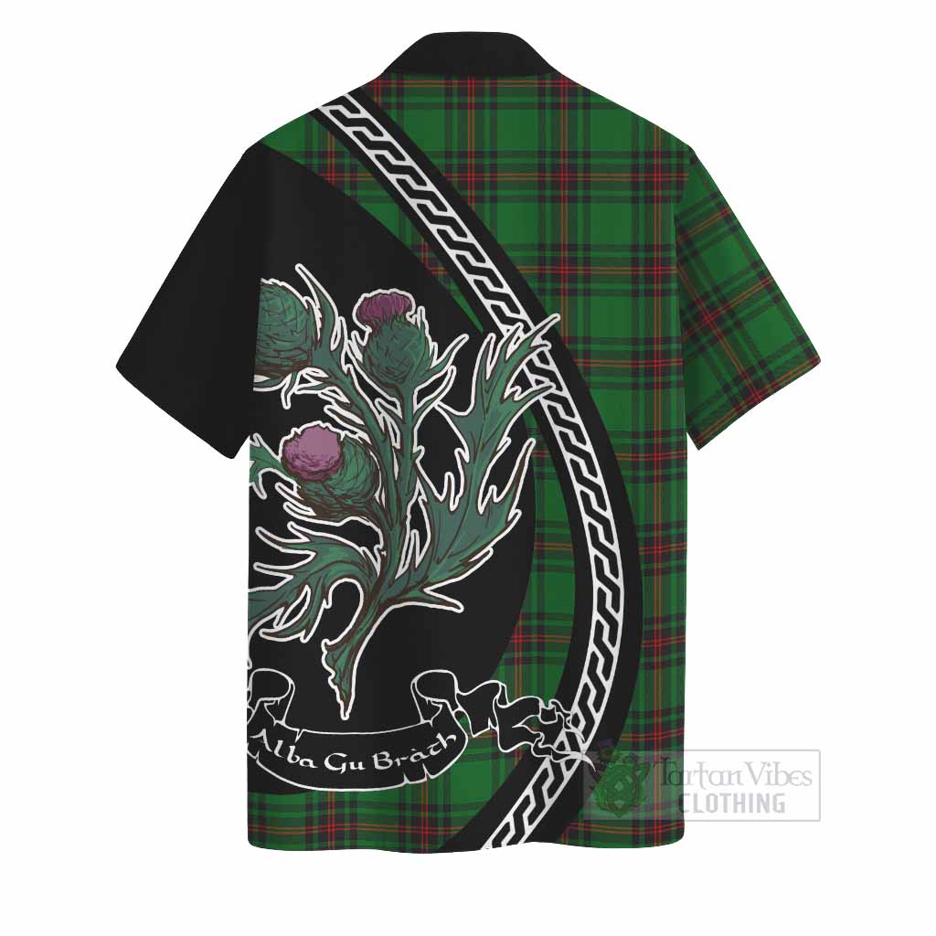 Kinnear Family Crest Tartan Hawaiian Shirt Alba Thistle Inspired - Tartan Vibes Clothing