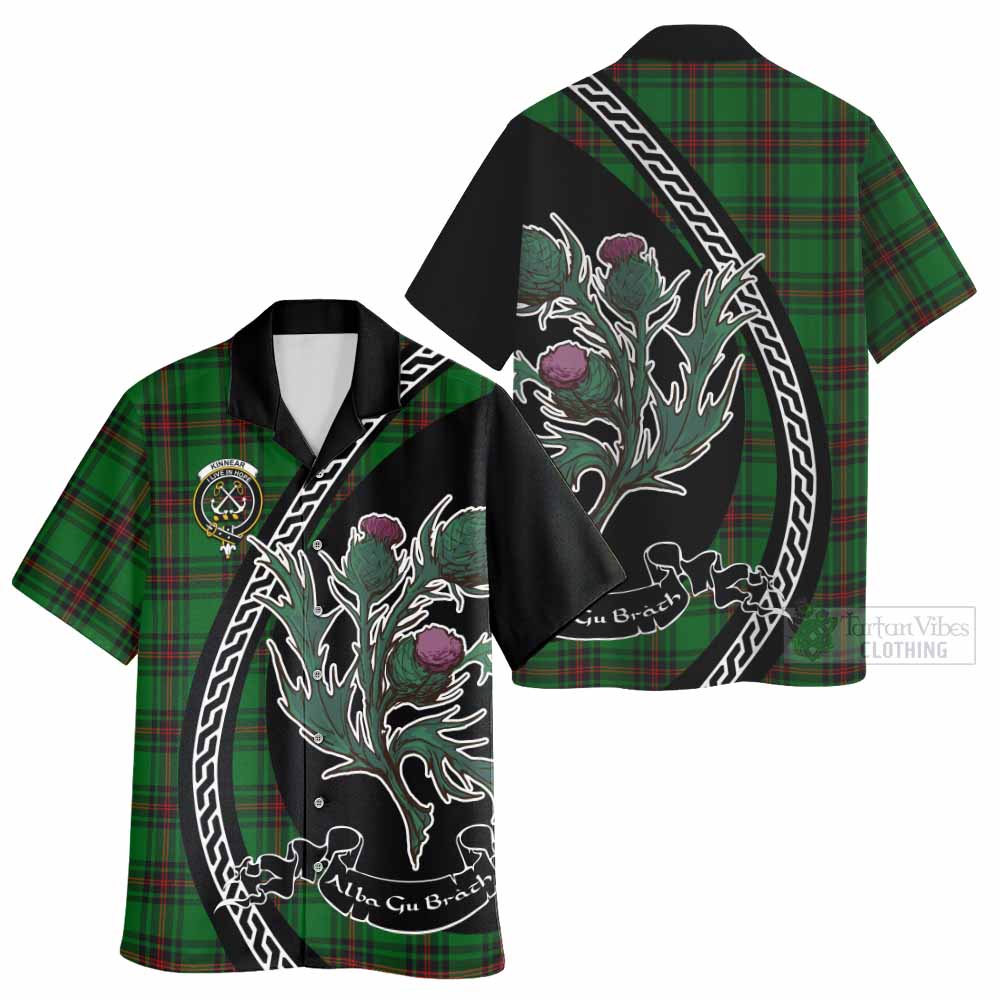Kinnear Family Crest Tartan Hawaiian Shirt Alba Thistle Inspired - Tartan Vibes Clothing