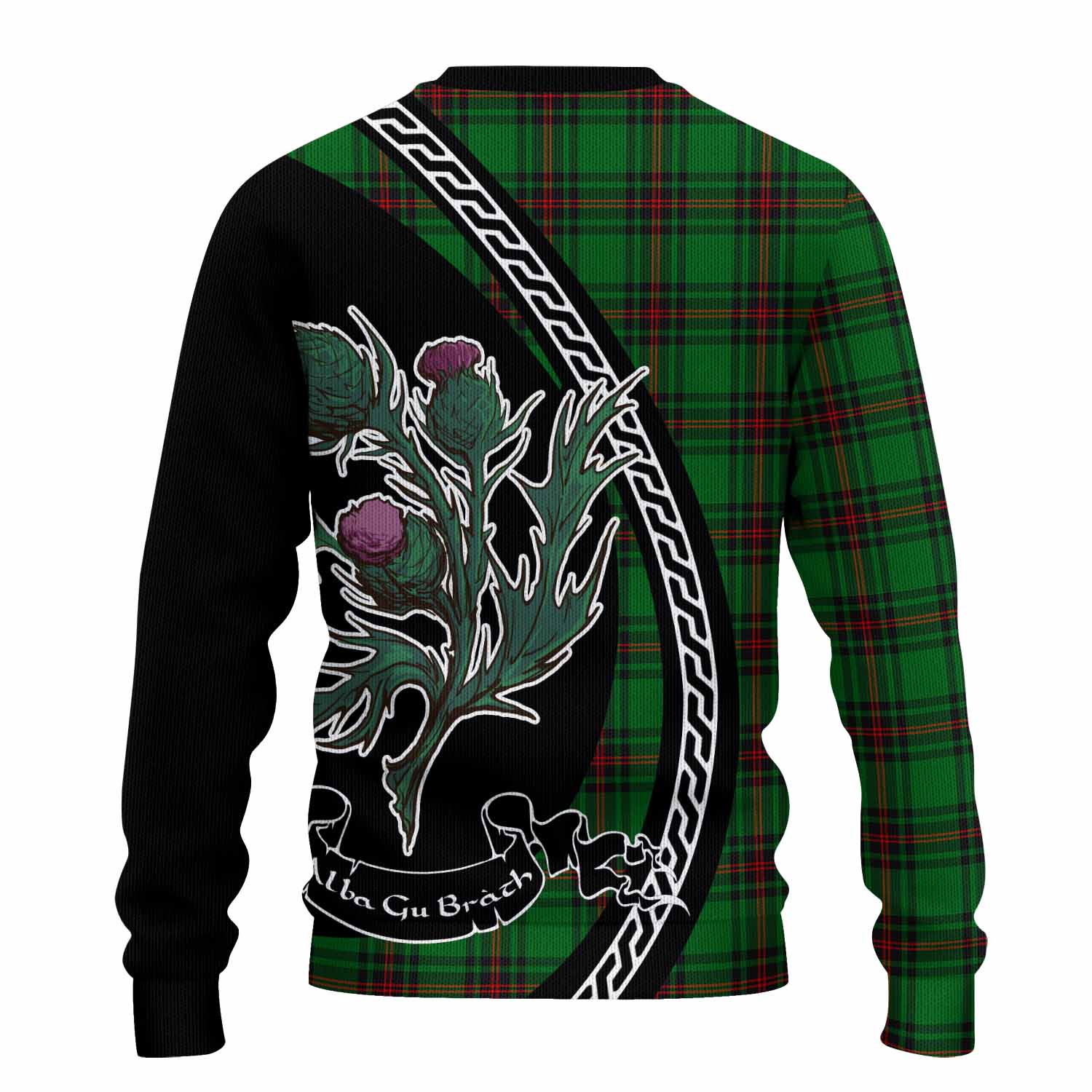 Kinnear Family Crest Tartan Knitted Sweater Alba Thistle Inspired - Tartan Vibes Clothing