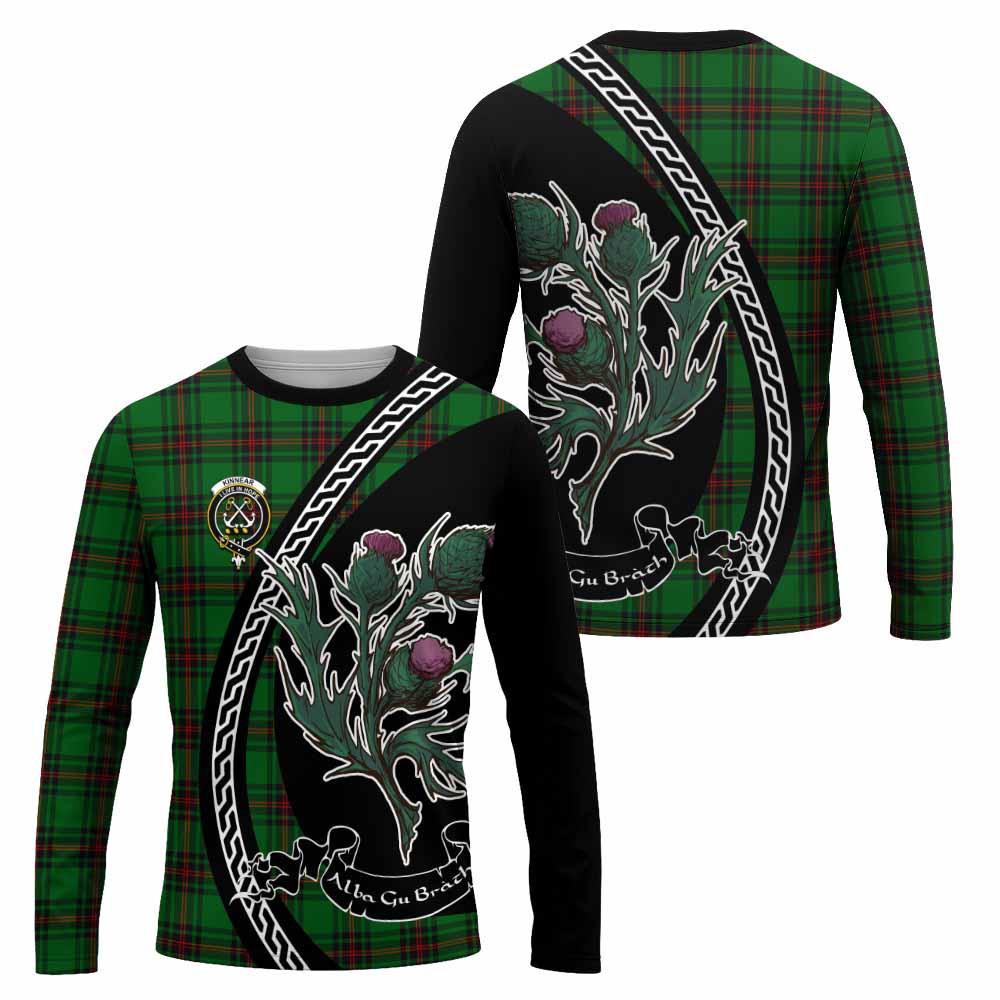 Kinnear Family Crest Tartan Long Sleeve T-Shirt Alba Thistle Inspired - Tartan Vibes Clothing