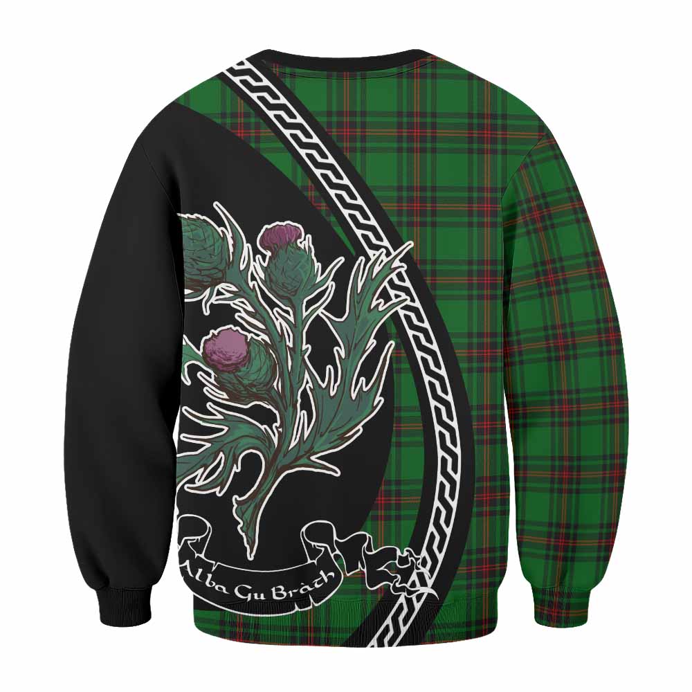 Kinnear Family Crest Tartan Sweatshirt Alba Thistle Inspired - Tartan Vibes Clothing