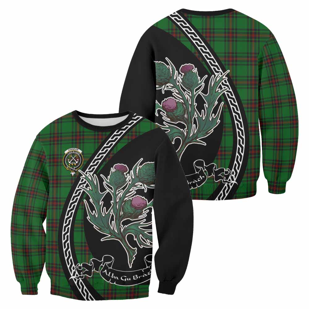 Kinnear Family Crest Tartan Sweatshirt Alba Thistle Inspired - Tartan Vibes Clothing