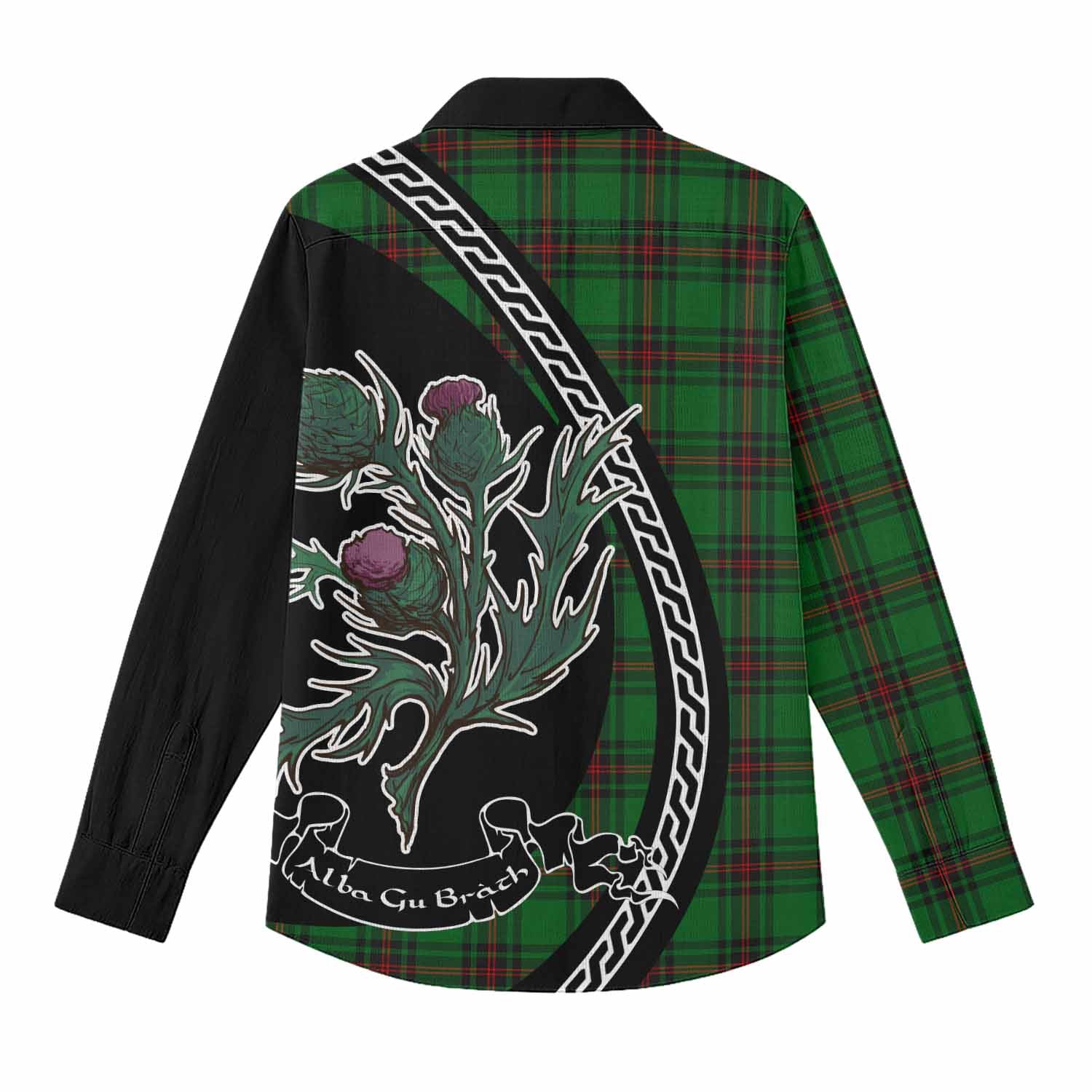 Kinnear Family Crest Tartan Women Casual Shirt Alba Thistle Inspired - Tartan Vibes Clothing