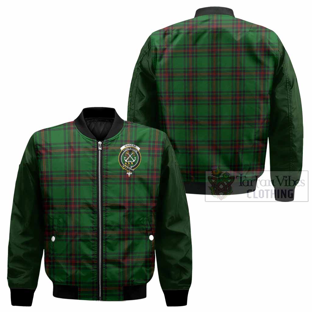 Kinnear Tartan Accent Bomber Jacket with Family Crest