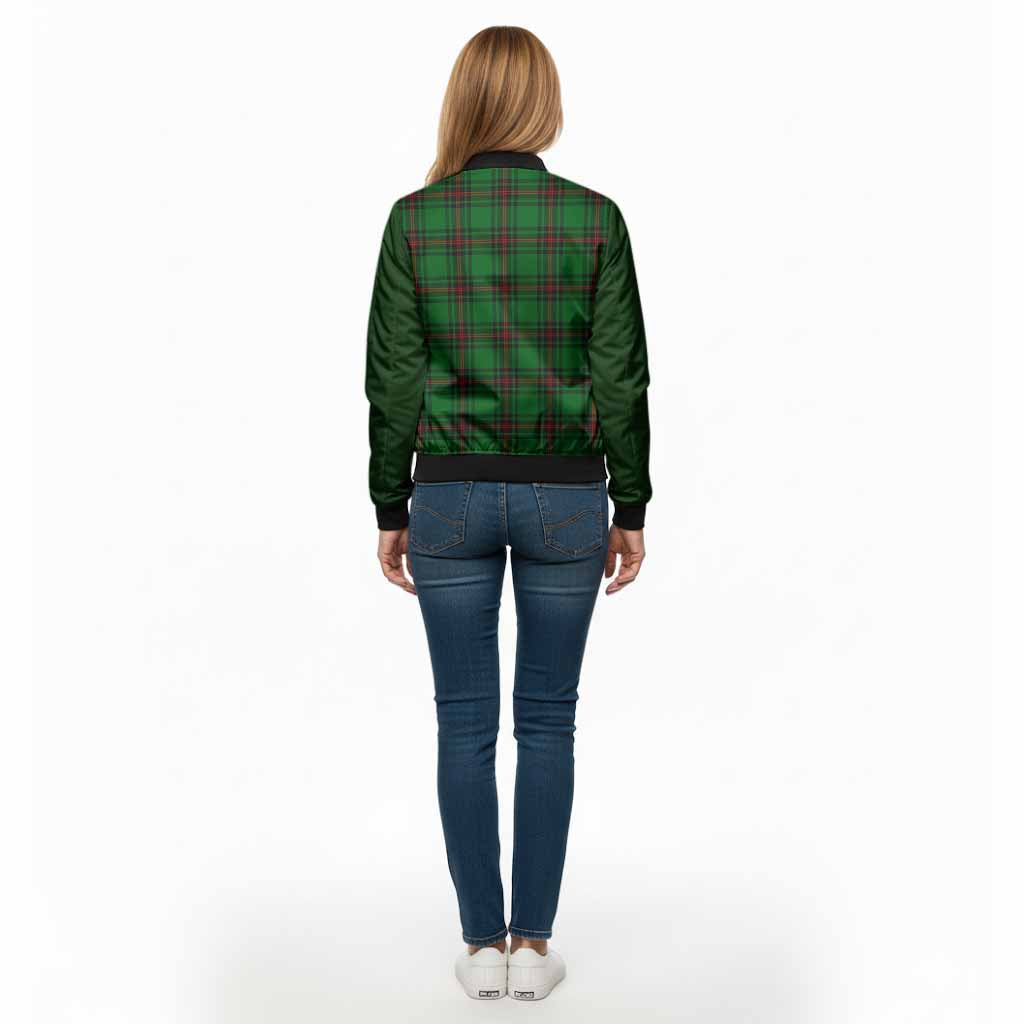 Kinnear Tartan Accent Bomber Jacket with Family Crest