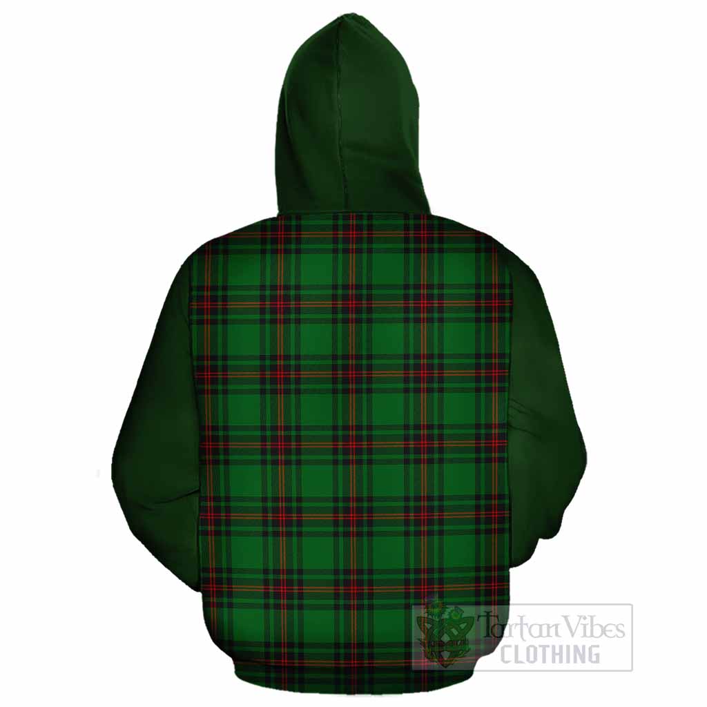 Kinnear Tartan Accent Cotton Hoodie with Family Crest