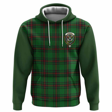 Kinnear Tartan Accent Hoodie with Family Crest