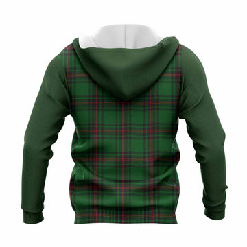 Kinnear Tartan Accent Knitted Hoodie with Family Crest