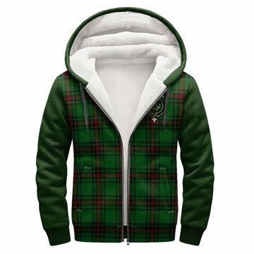 Kinnear Tartan Accent Sherpa Hoodie with Family Crest