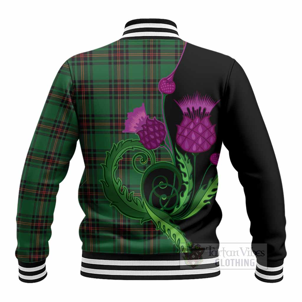 Kinnear Tartan Baseball Jacket Traditional Scottish Thistle