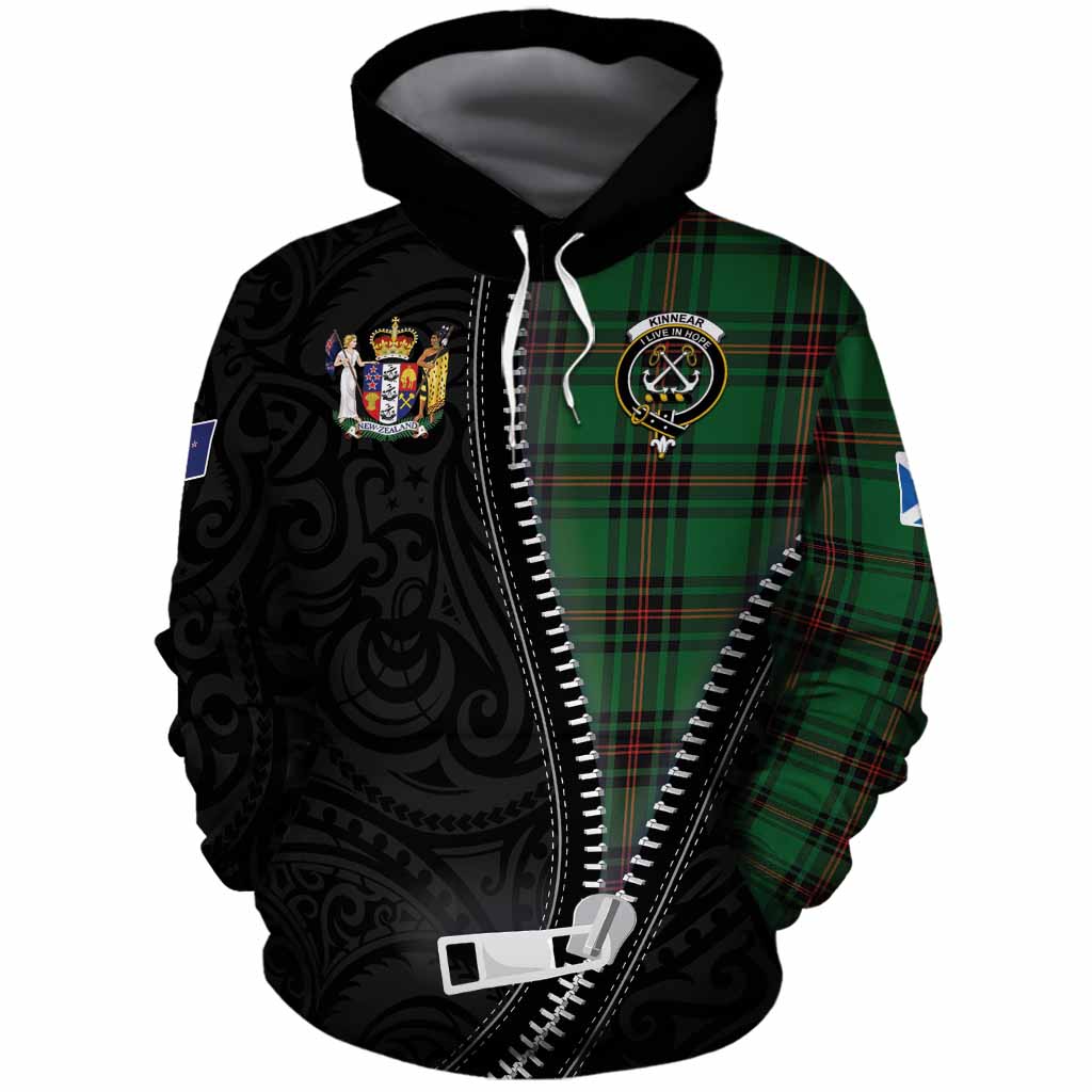 Kinnear Tartan Cotton Hoodie New Zealand Pattern Unique Zipper Stylized