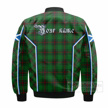 Kinnear Tartan Crest Bomber Jacket Scotland Coat of Arm Flag Style