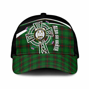 Kinnear Tartan Crest Classic Cap Scottish Thistle Celtic Cross Alba Gu Brath