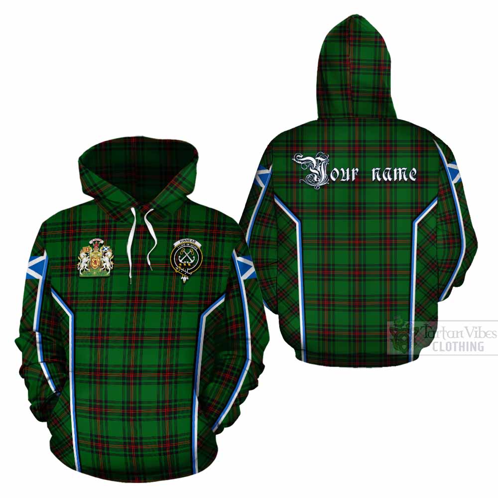Kinnear Tartan Crest Cotton Hoodie Scotland Coat of Arm Flag Style - Tartan Vibes Clothing