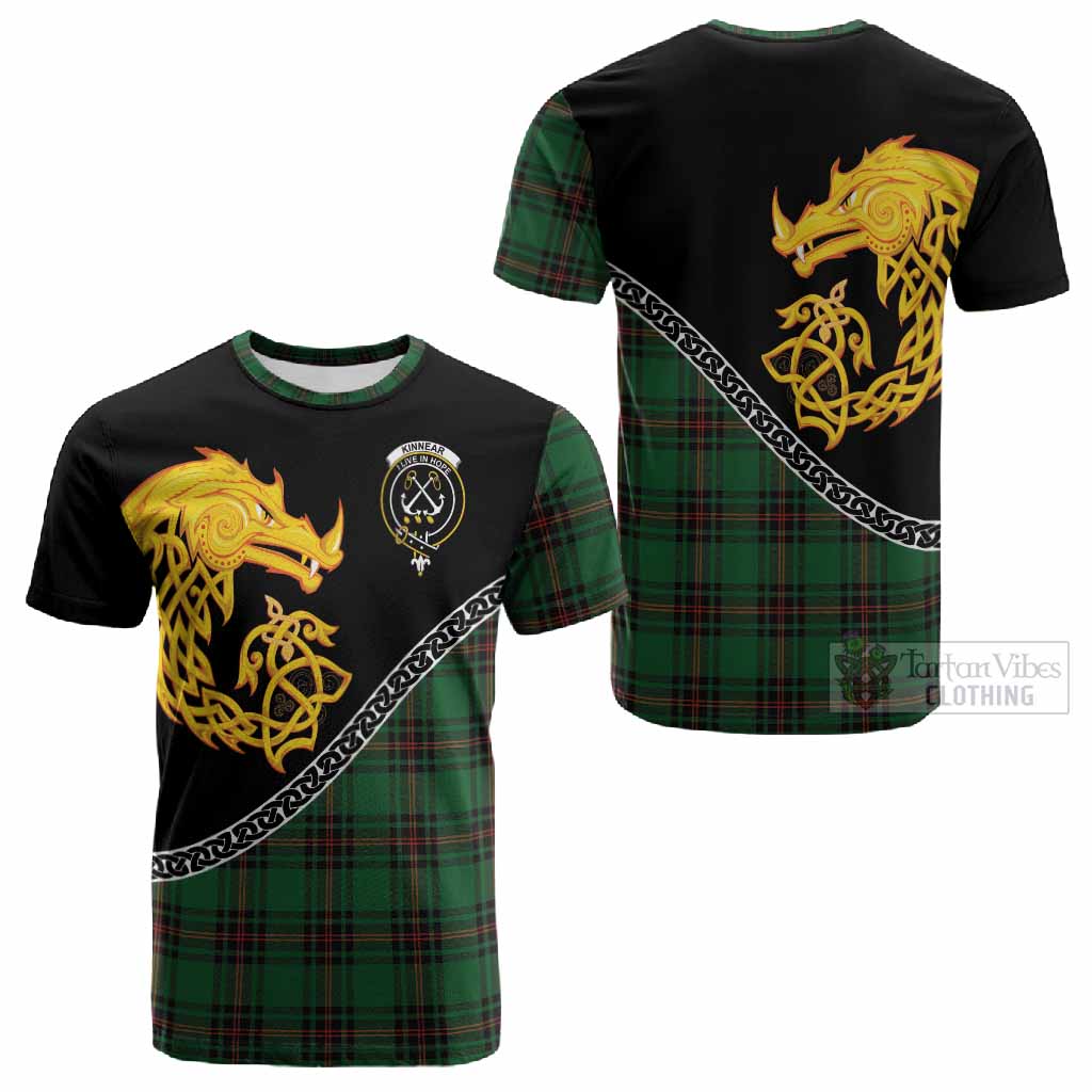 Kinnear Tartan Crest Cotton T-shirt Legendary Dragon Knot Half Style