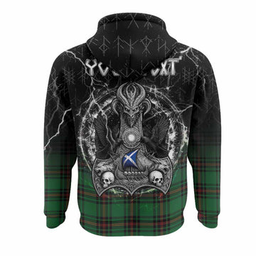 Kinnear Tartan Crest Hoodie Celtic Odin's Raven Legacy
