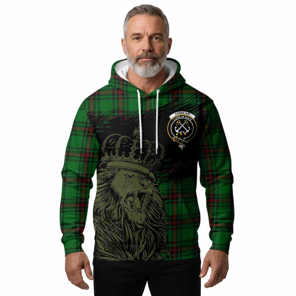 Kinnear Tartan Crest Hoodie Crowned Lion Heritage Style