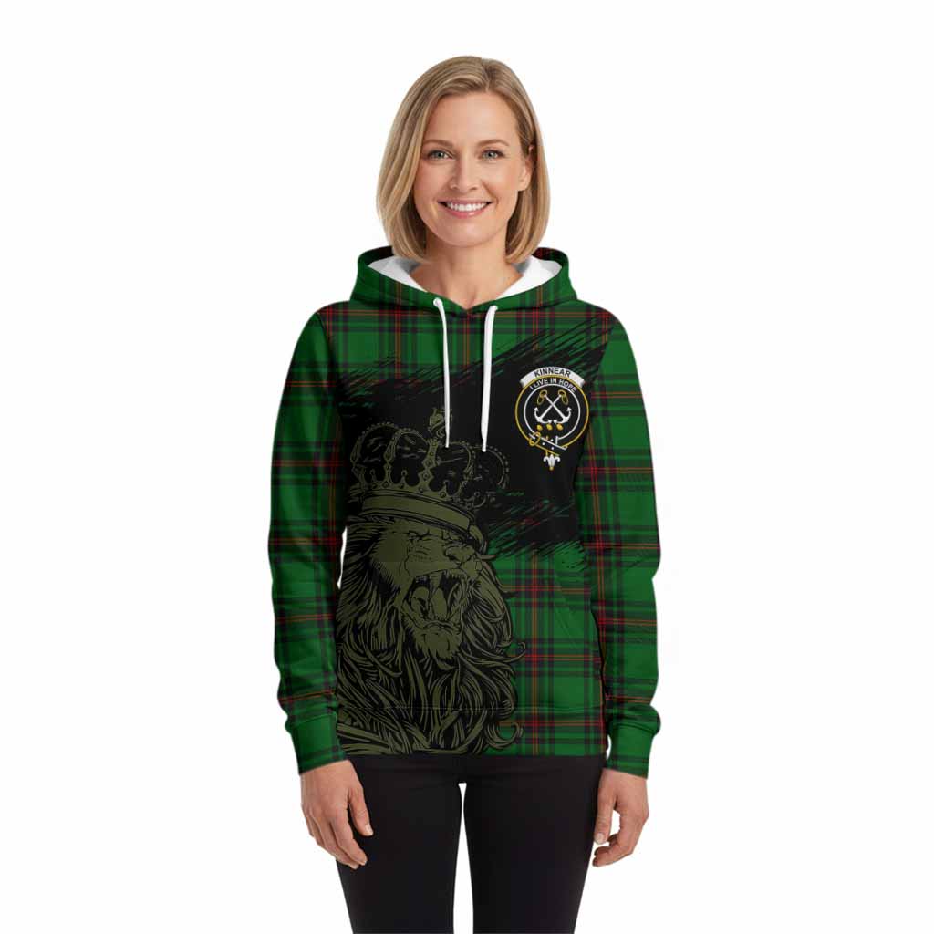 Kinnear Tartan Crest Hoodie Crowned Lion Heritage Style