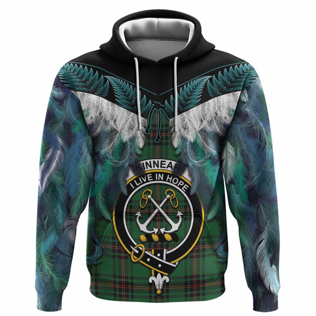 Kinnear Tartan Crest Hoodie New Zealand Maori Korowai Cloak