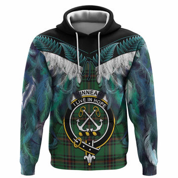 Kinnear Tartan Crest Hoodie New Zealand Maori Korowai Cloak