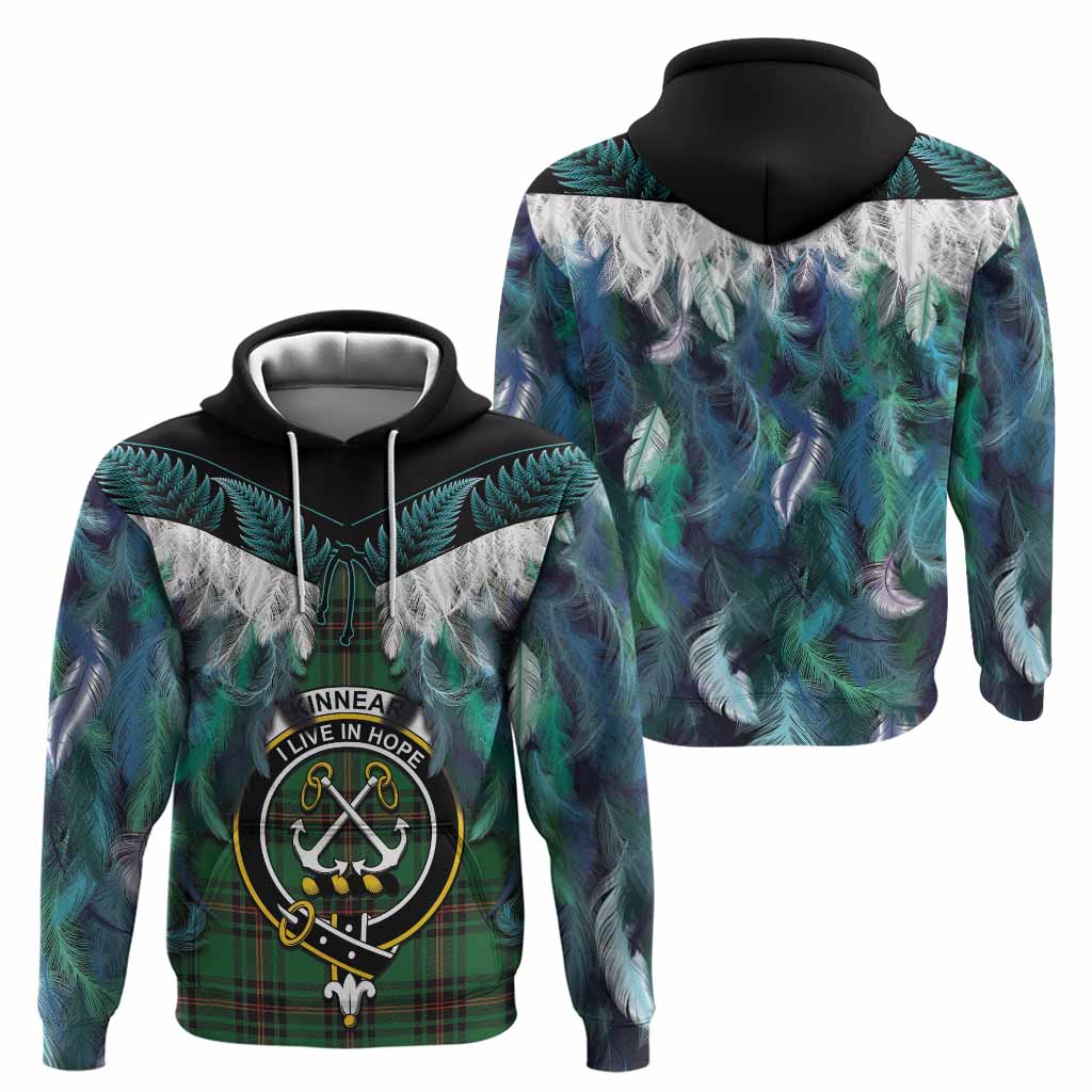 Kinnear Tartan Crest Hoodie New Zealand Maori Korowai Cloak
