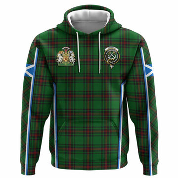 Kinnear Tartan Crest Hoodie Scotland Coat of Arm Flag Style - Tartan Vibes Clothing