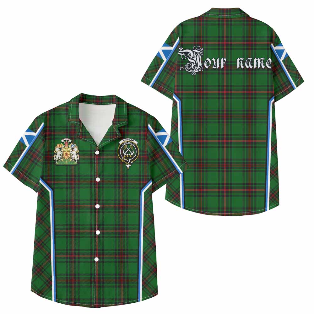 Kinnear Tartan Crest Kid Hawaiian Shirt Scotland Coat of Arm Flag Style - Tartan Vibes Clothing