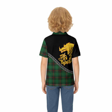 Kinnear Tartan Crest Kid Polo Shirt Legendary Dragon Knot Half Style
